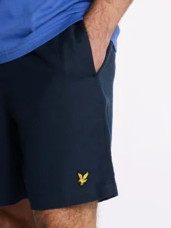 Lyle & Scott Blue Linen Deck Shorts