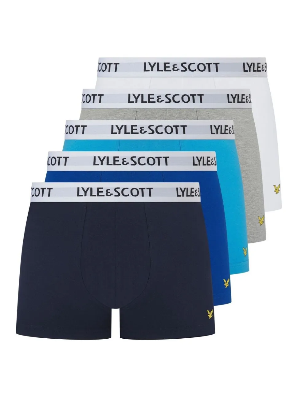 Lyle & Scott Blue Miller Underwear Trunks 5 Pack