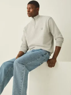 Lyle & Scott Grey Loungewear Quarter Zip Sweatshirt