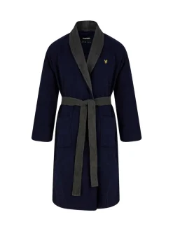 Lyle & Scott Navy Blue Adrian Bathrobe