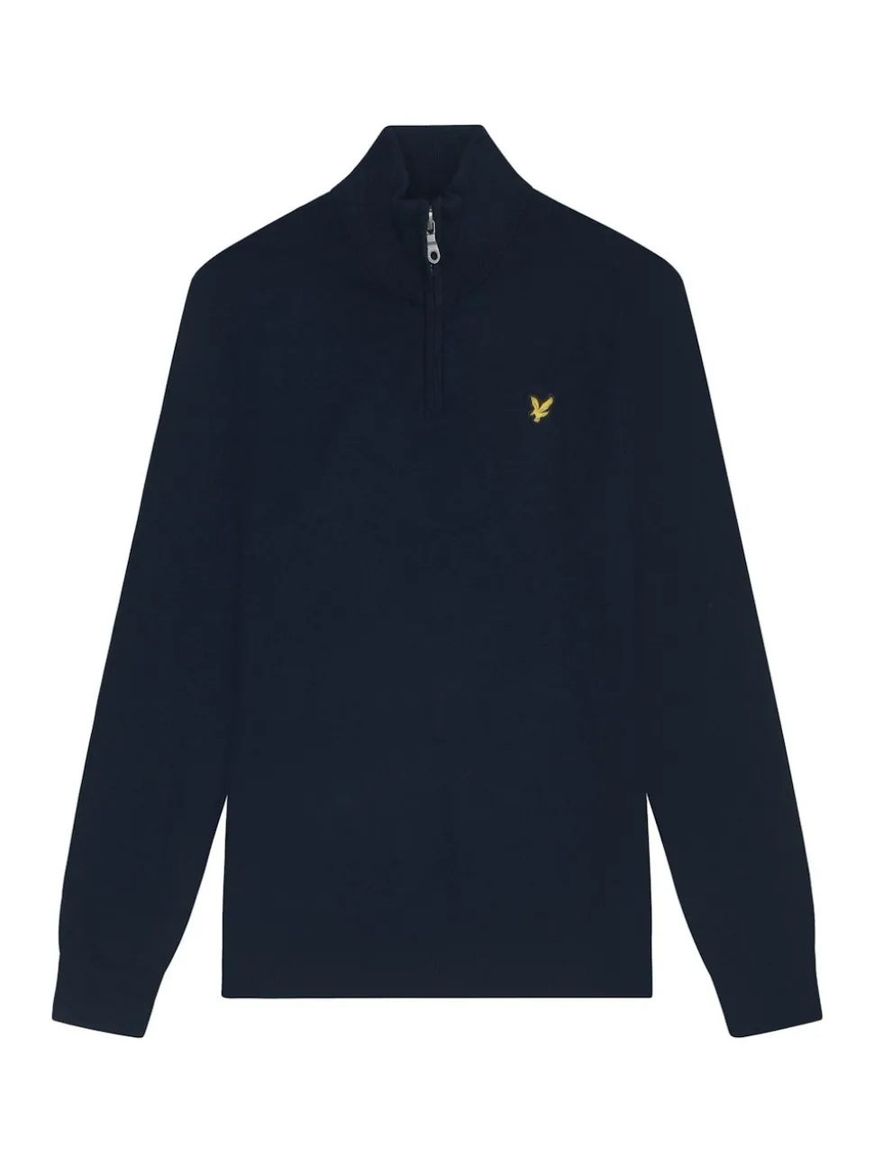 Lyle & Scott Navy Blue Cotton Merino Quarter Zip Jumper