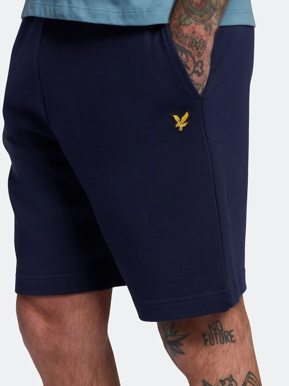 Lyle & Scott Navy Cotton Jersey Shorts