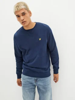 Lyle & Scott Navy Crew Neck Sweatshirt