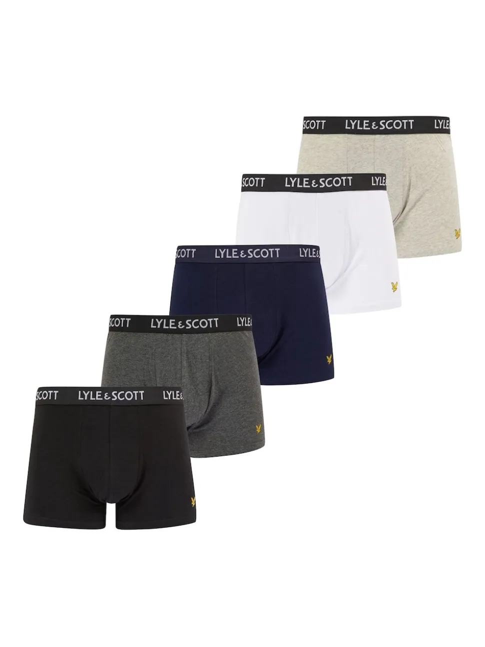 Lyle & Scott White Miller Underwear Trunks 5 Pack