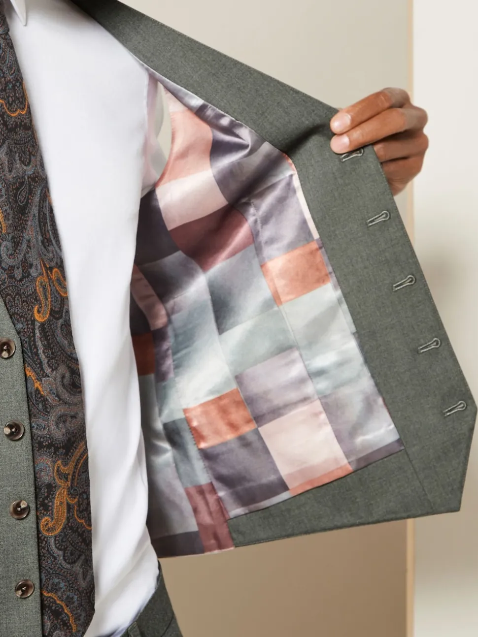 Marl Green Regular Fit Motionflex Stretch Waistcoat