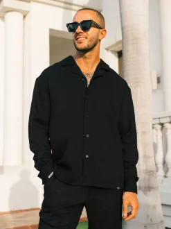 MAUVAIS Black Fiorano Long Sleeve Shirt