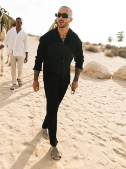 MAUVAIS Black Fiorano Trousers