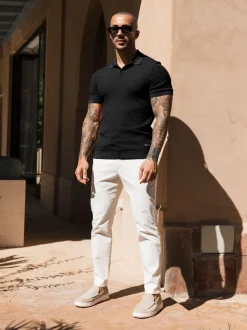 MAUVAIS Black Nerano Knit Polo