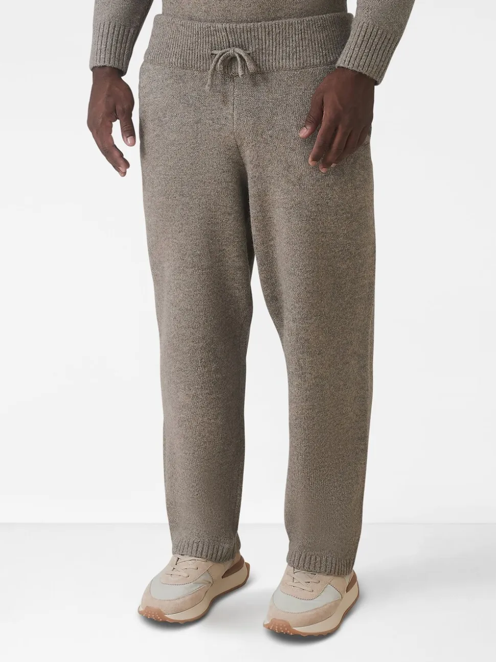 MAUVAIS Brown Montreux Knit Joggers