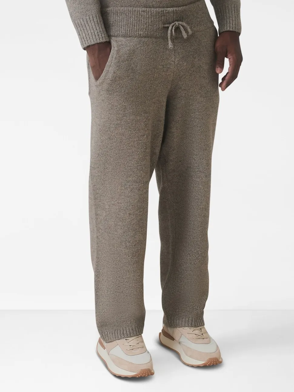MAUVAIS Brown Montreux Knit Joggers