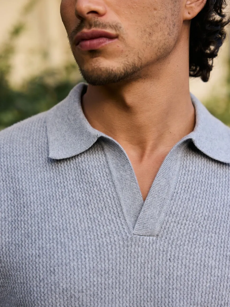 MAUVAIS Grey Dolce Relaxed Fit Long Sleeve Revere Jumper