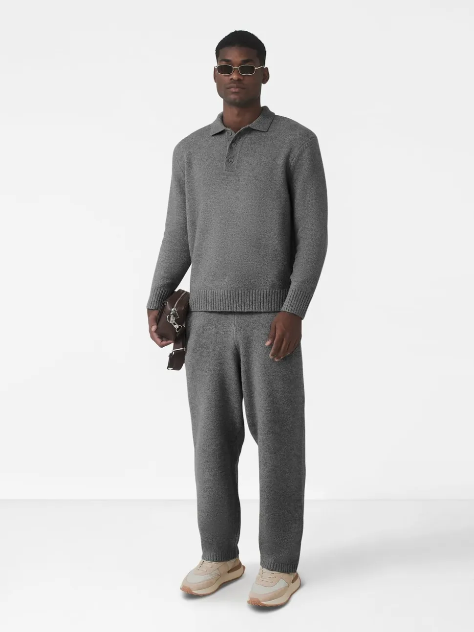MAUVAIS Grey Montreux Knit Joggers