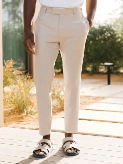 MAUVAIS Natural Aster Tailored Stretch Trousers