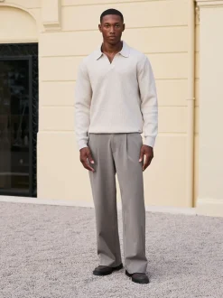 MAUVAIS Natural Dolce Relaxed Fit Long Sleeve Revere Jumper