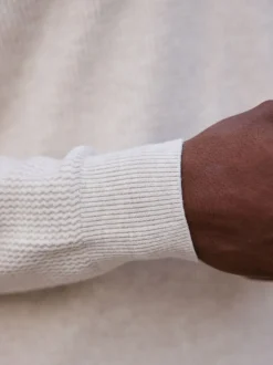 MAUVAIS Natural Dolce Relaxed Fit Long Sleeve Revere Jumper