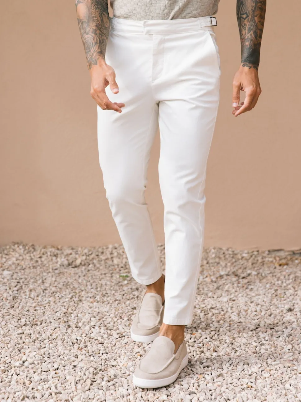MAUVAIS White Beaufort Stretch Chinos