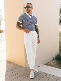 MAUVAIS White Beaufort Stretch Chinos