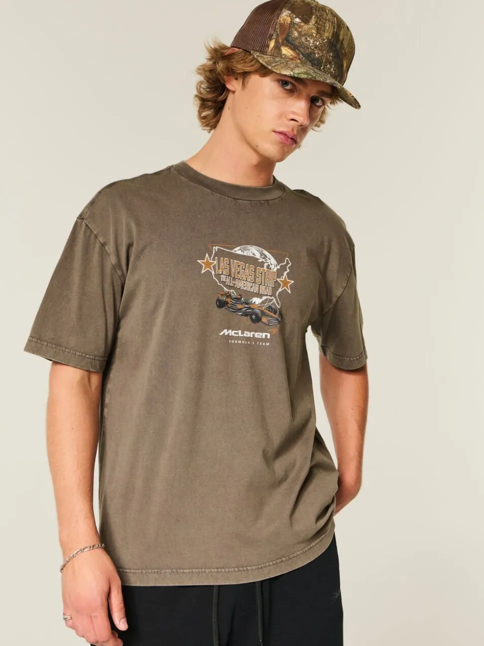 McLaren Boxy Back Print Graphic Short Sleeve T-Shirt