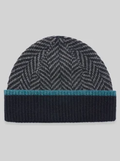 MEN'S LAMBSWOOL CHEVRON BEANIE