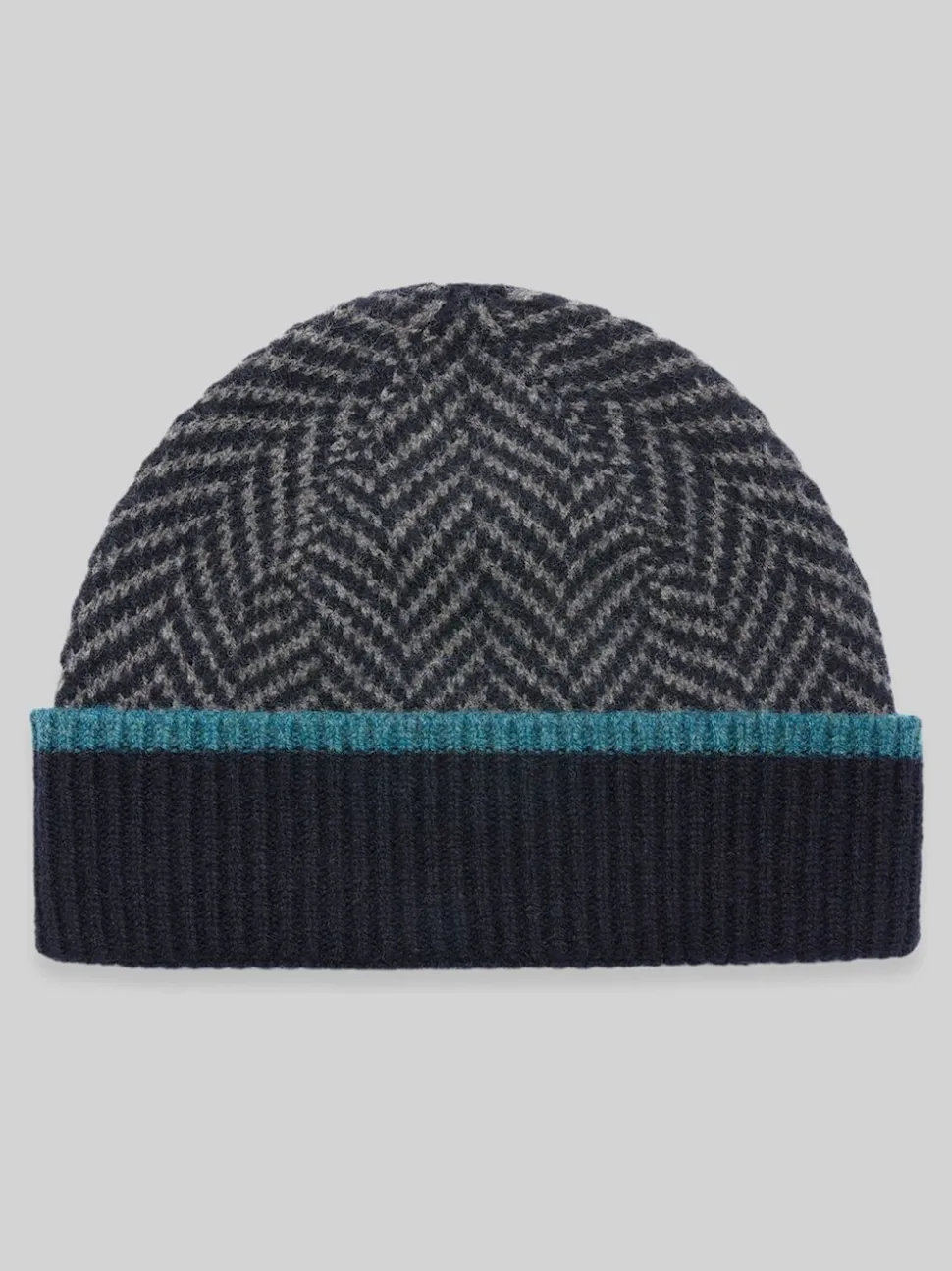 MEN'S LAMBSWOOL CHEVRON BEANIE