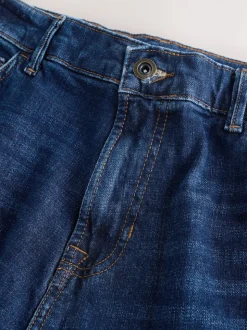 Mid Blue Baggy Fit Authentic Stretch Denim Jeans