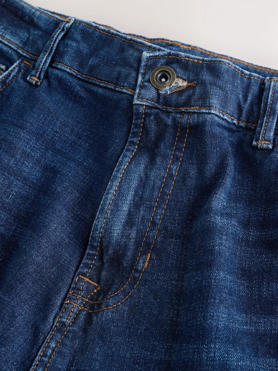 Mid Blue Baggy Fit Authentic Stretch Denim Jeans