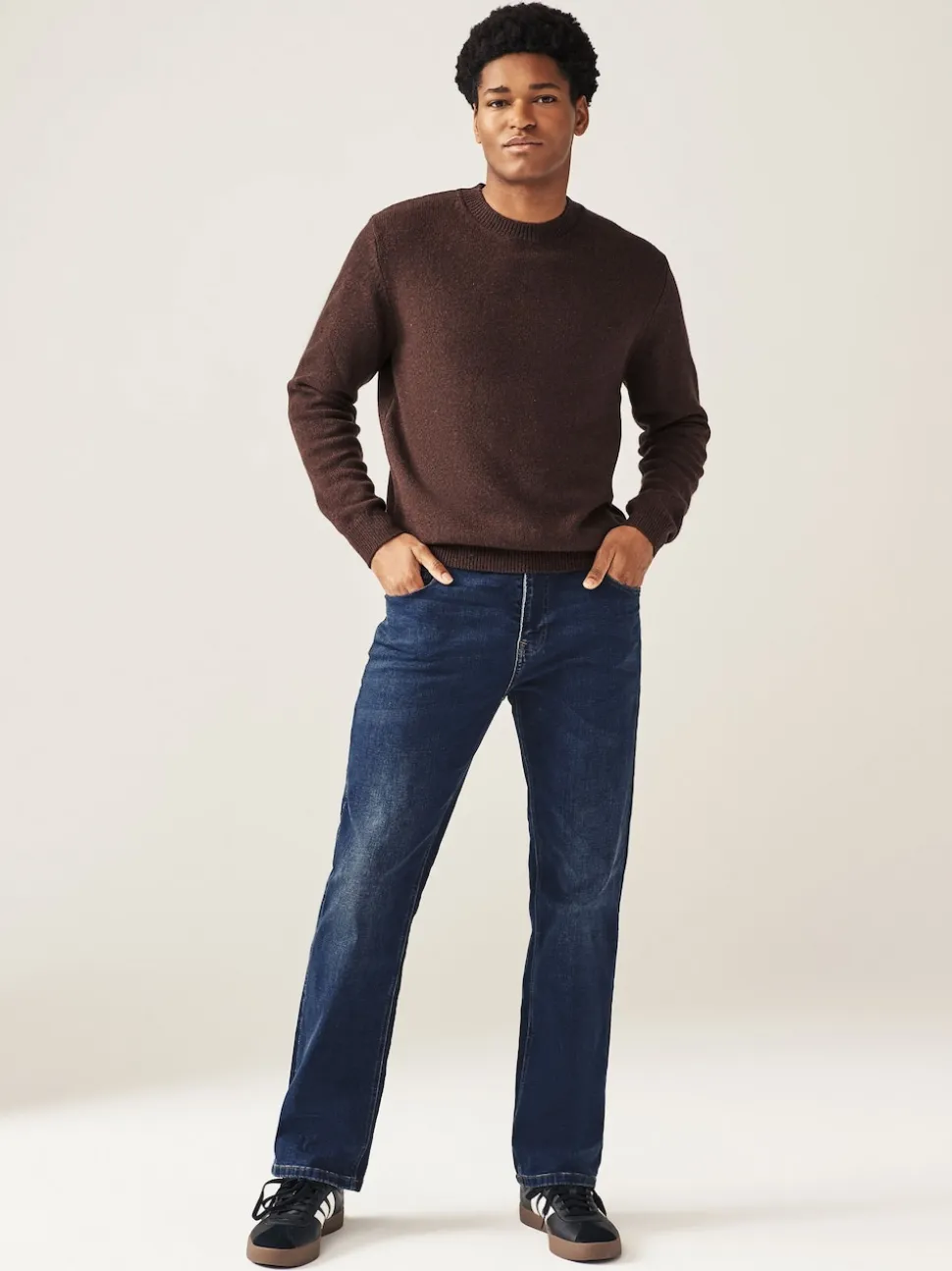 Mid Blue Bootcut Classic Stretch Jeans