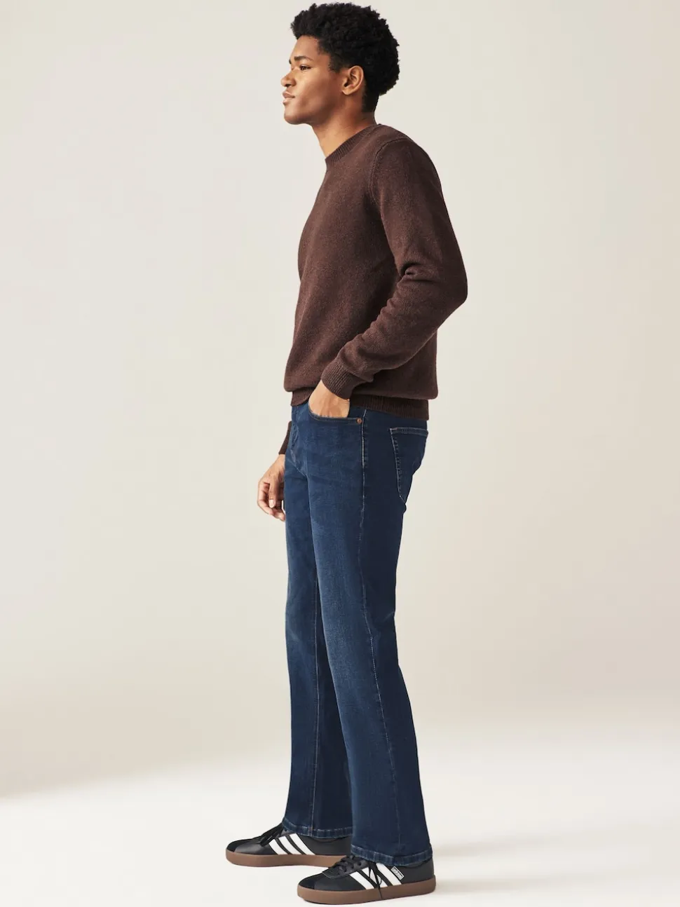 Mid Blue Bootcut Classic Stretch Jeans