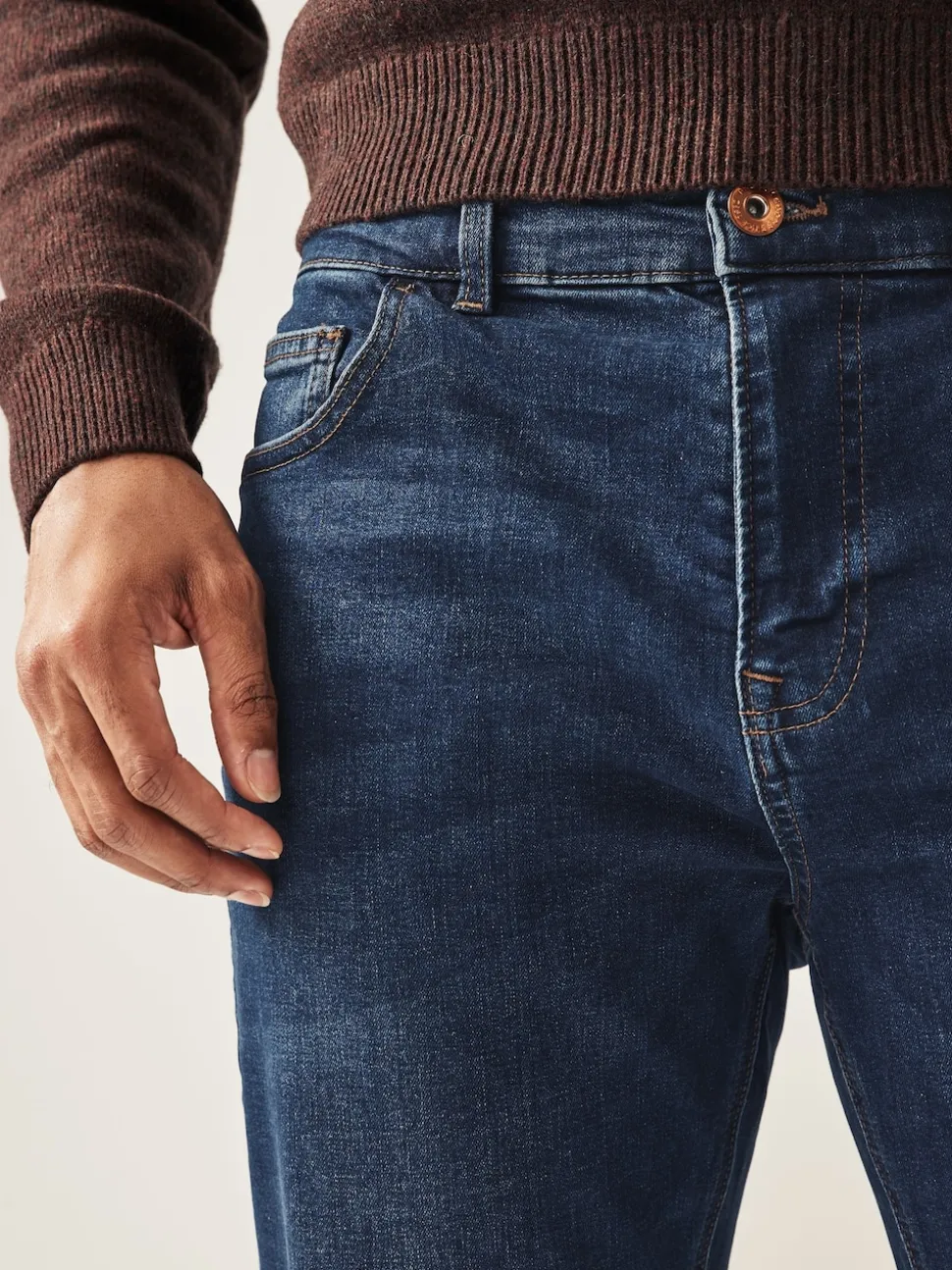 Mid Blue Bootcut Classic Stretch Jeans