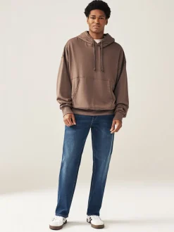 Mid Blue Classic Stretch Relaxed Fit Jeans
