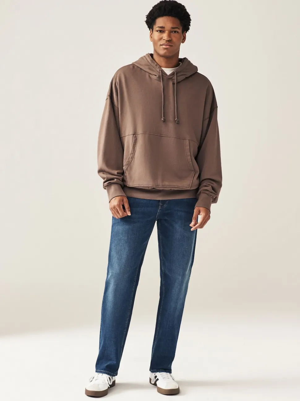 Mid Blue Classic Stretch Relaxed Fit Jeans