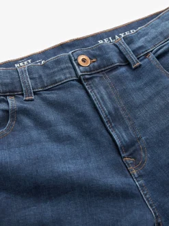 Mid Blue Classic Stretch Relaxed Fit Jeans