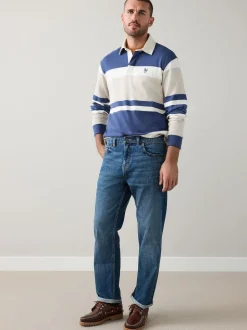 Mid Blue Regular Tapered Fit Signature Selvedge Denim Jeans