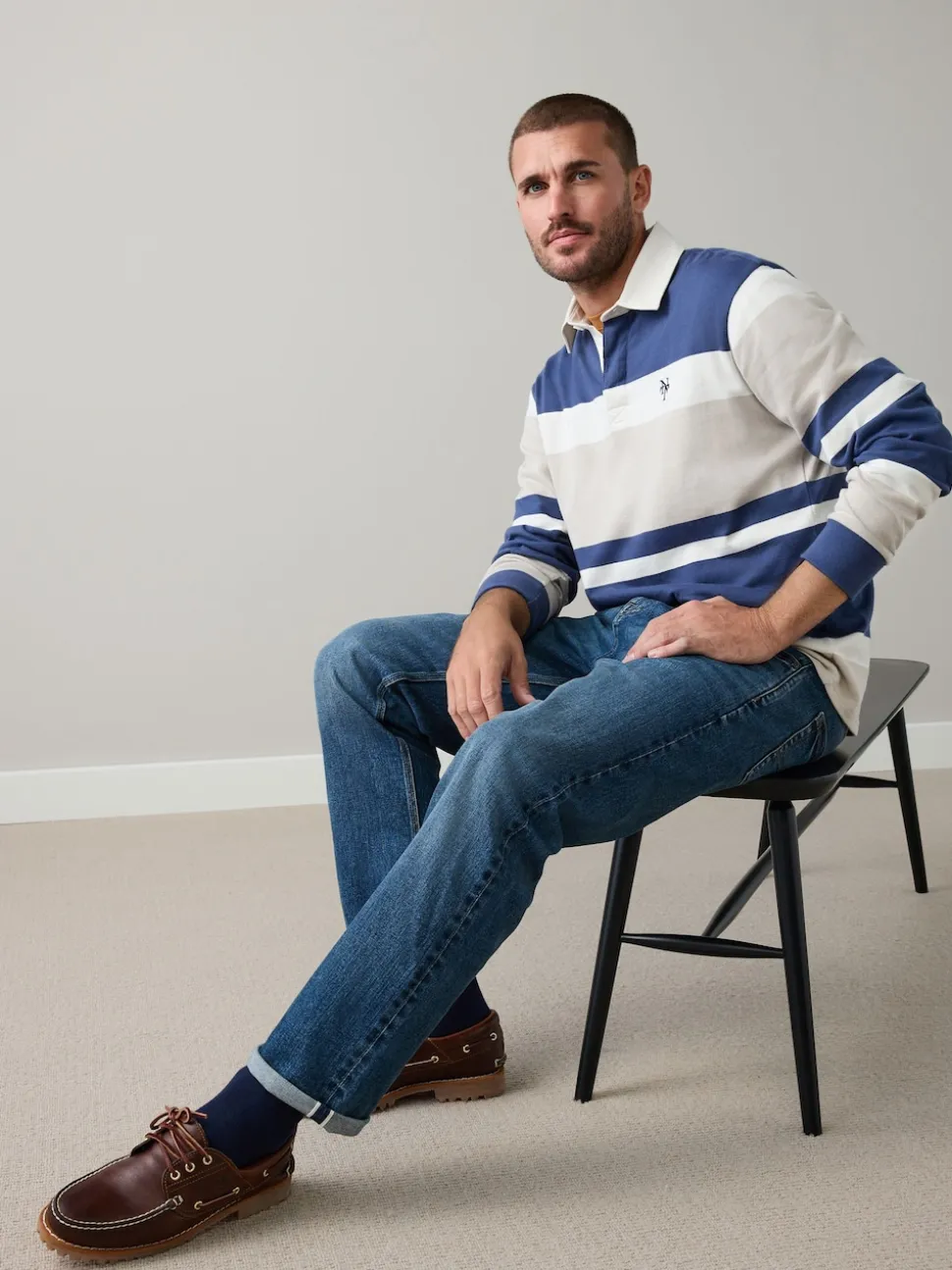 Mid Blue Regular Tapered Fit Signature Selvedge Denim Jeans