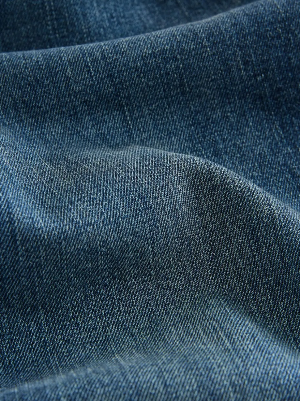 Mid Blue Relaxed Fit Authentic Stretch Denim Jeans