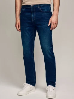 Mid Blue Slim Fit Essential Stretch Jeans