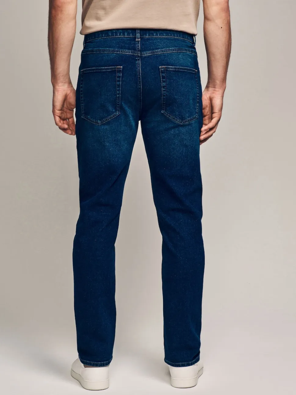 Mid Blue Slim Fit Essential Stretch Jeans