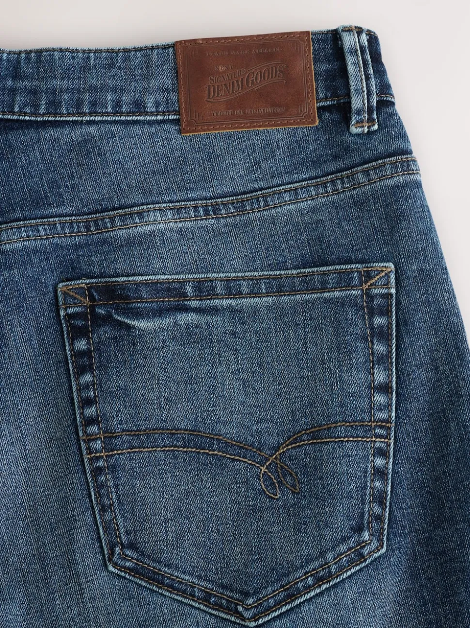 Mid Blue Slim Fit Signature Selvedge Denim Jeans