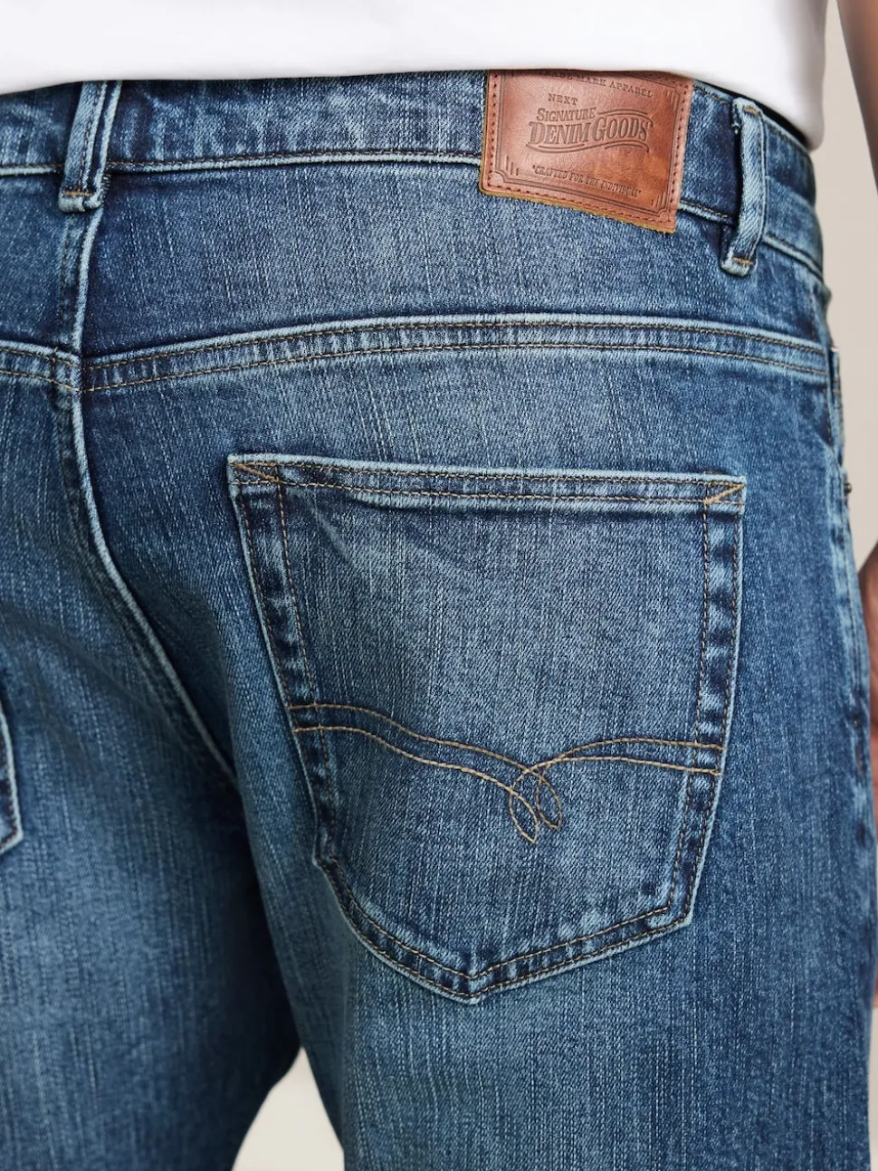 Mid Blue Slim Fit Signature Selvedge Denim Jeans