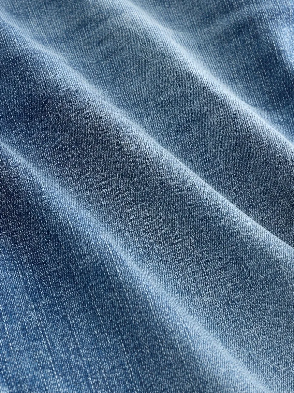Mid Blue Straight Fit Authentic Stretch Denim Jeans