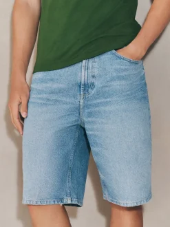 Mid Blue Wash Edit Jort Denim Shorts