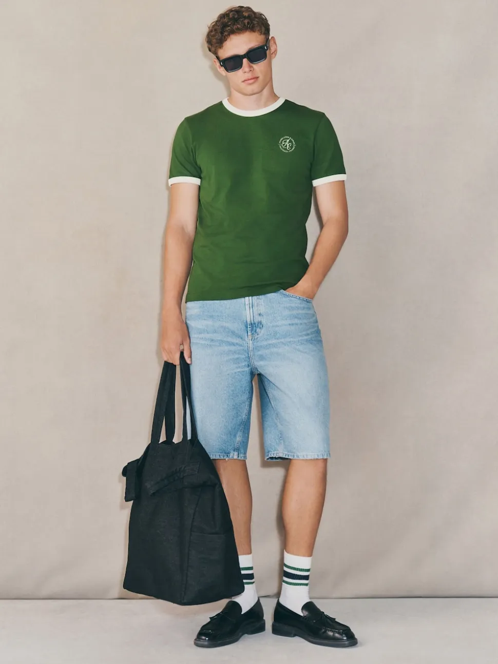 Mid Blue Wash Edit Jort Denim Shorts