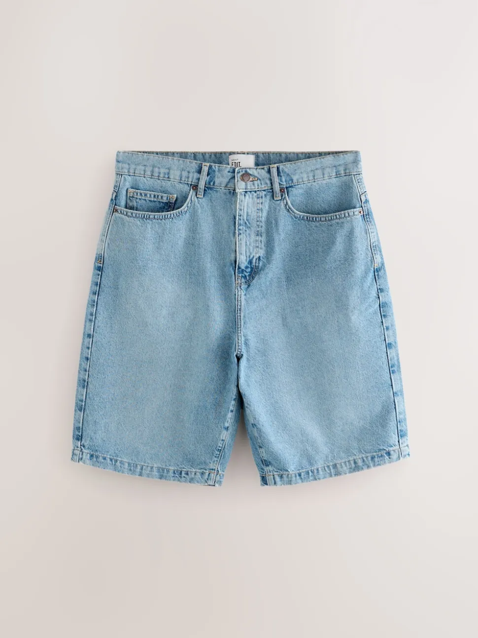 Mid Blue Wash Edit Jort Denim Shorts