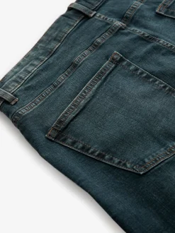 Mid Tint Straight Fit Authentic Stretch Denim Jeans