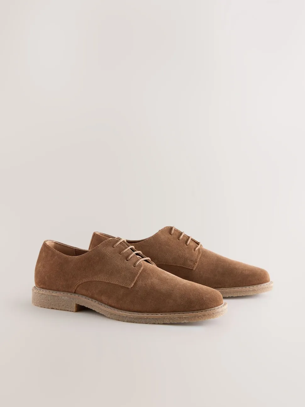 Mink Brown Suede Derby Shoes
