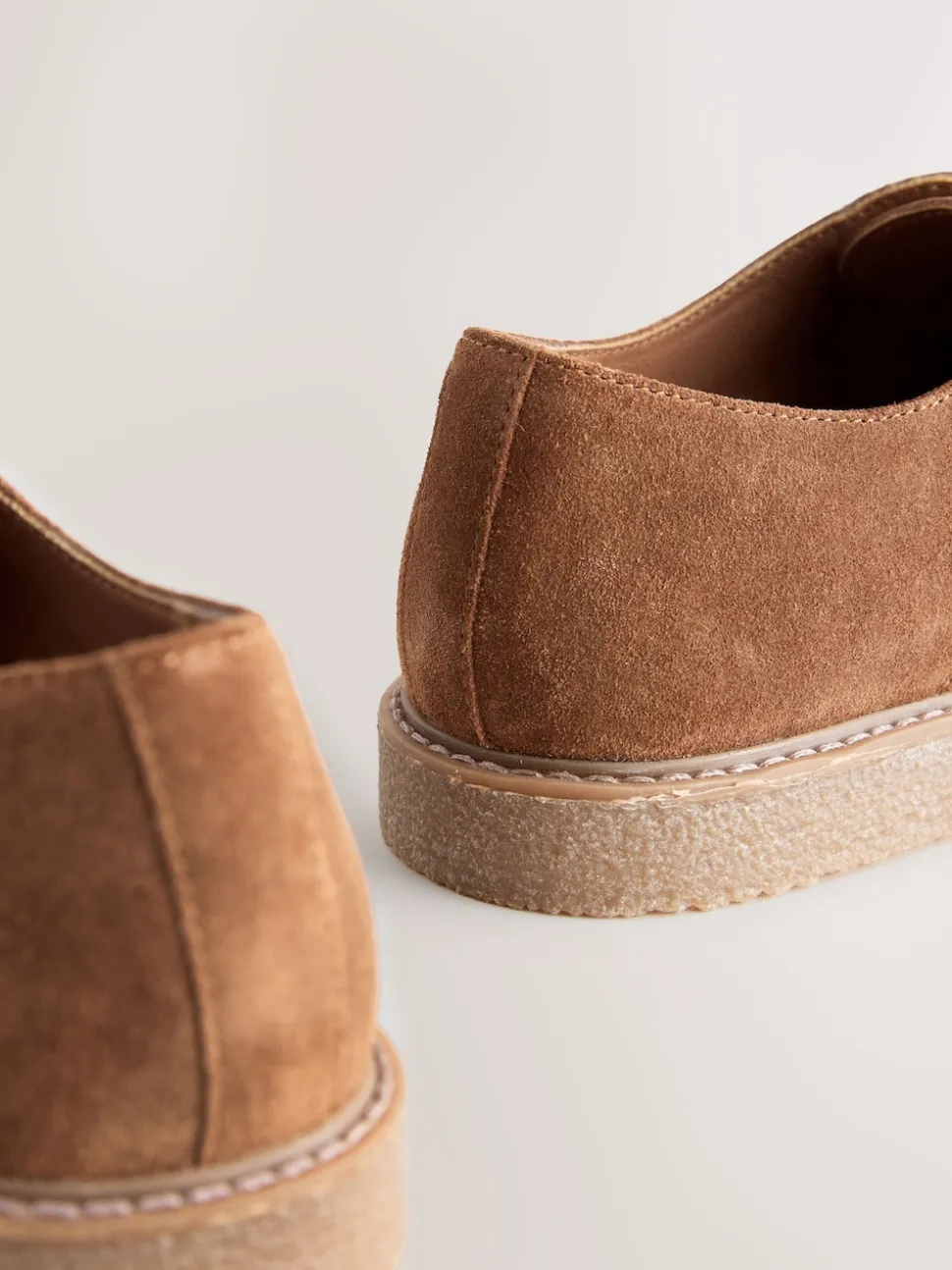 Mink Brown Suede Derby Shoes