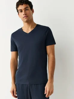 Mixed Slim Fit 100% Cotton V-Neck Layering T-Shirts 5 Pack