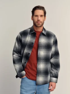 Monochrome Ombre Check Shacket