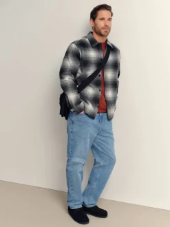 Monochrome Ombre Check Shacket
