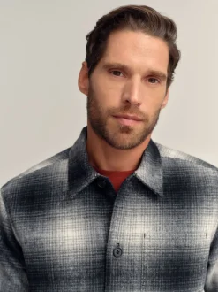 Monochrome Ombre Check Shacket
